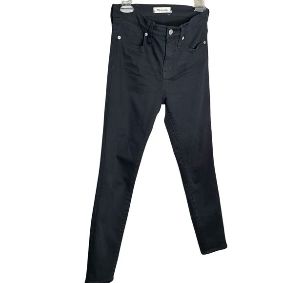 Madewell Denim - Madewell 9" High Rise Skinny Jeans Denim Stretch Dark Wash Black Womens Size 26